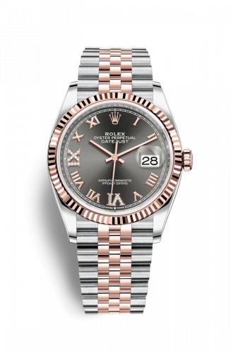Rolex Datejust 36 Stainless Steel and Rose Gold Rhodium Diamond 6 & 9 Roman Dial Jubilee Fluted Bezel
Ref. 126231-0023