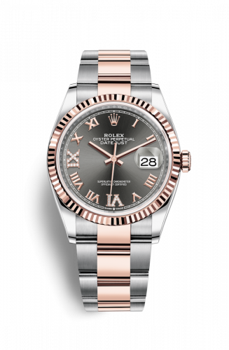 Rolex Datejust 36 Stainless Steel and Rose Gold Rhodium Diamond 6 & 9 Roman Dial Oyster Fluted Bezel
Ref. 126231-0024