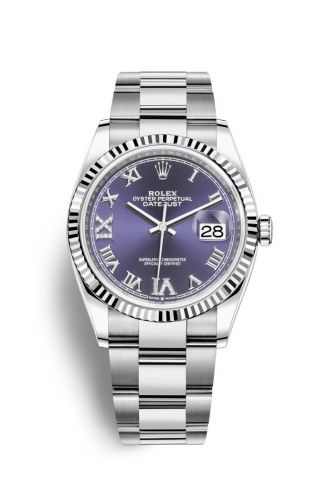 Rolex Datejust 36 Stainless Steel Purple VI IX Diamond 6 & 9 Dial Oyster Fluted Bezel
Ref. 126234-0022
