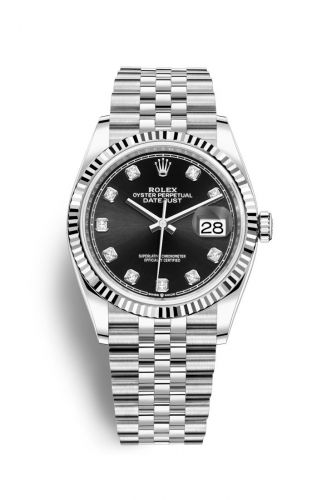 Rolex Datejust 36 Stainless Steel Black Diamond Dial Jubilee Fluted Bezel
Ref. 126234-0027