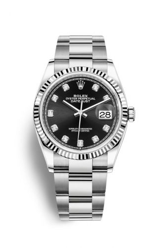 Rolex Datejust 36 Stainless Steel Black Diamond Dial Oyster Fluted Bezel
Ref. 126234-0028