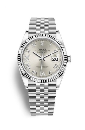 Rolex Datejust 36 Stainless Steel Sivler VI IX Diamond 6 & 9 Dial Jubilee Fluted Bezel
Ref. 126234-0029