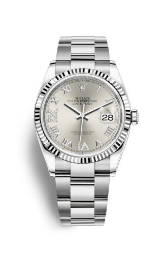 Rolex Datejust 36 Stainless Steel Silver VI IX Diamond 6 & 9 Dial Oyster Fluted Bezel
Ref. 126234-0030