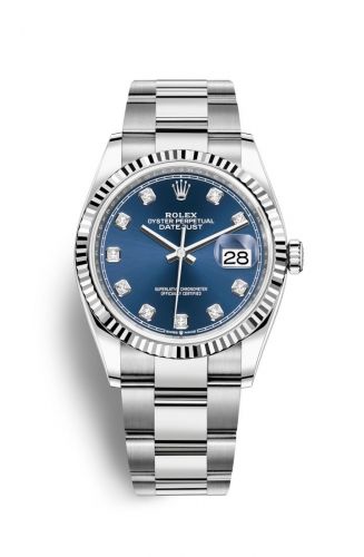 Rolex Datejust 36 Stainless Steel Blue Diamond Dial Oyster Fluted Bezel
Ref. 126234-0038