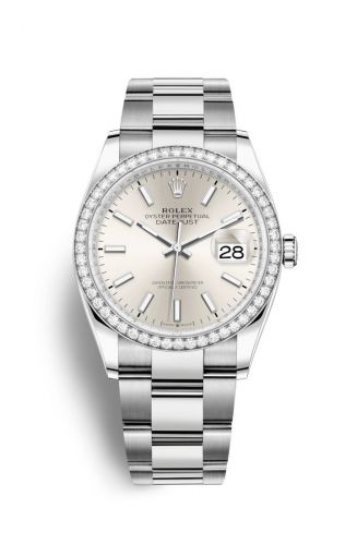 Rolex Datejust 36 Stainless Steel Silver Dial Oyster Diamond Bezel
Ref. 126284RBR-0006