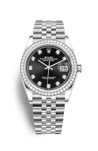 Rolex Datejust 36 Stainless Steel Black Diamond Dial Jubilee Diamond Bezel
Ref. 126284RBR-0019