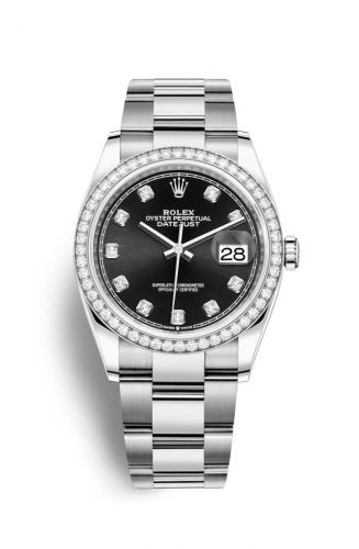 Rolex Datejust 36 Stainless Steel Black Diamond Dial Oyster Diamond Bezel
Ref. 126284RBR-0020
