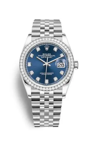 Rolex Datejust 36 Stainless Steel Blue Diamond Dial Jubilee Diamond Bezel
Ref. 126284RBR-0029