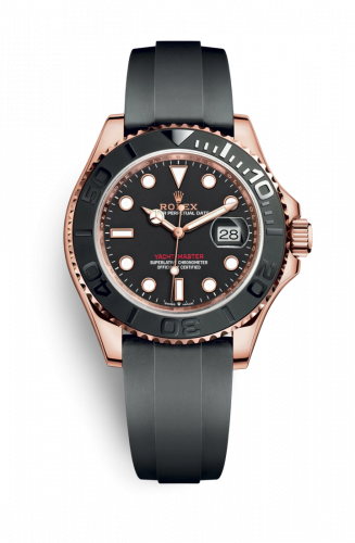 Rolex Yacht-Master 40 Oysterflex Rose Gold Black Dial Ceramic Bezel
Ref. 126655-0002