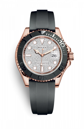 Rolex Yacht-Master 40 Oysterflex Rose Gold Diamond Pave Dial Ceramic Bezel
Ref. 126655-0005