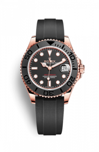 Rolex Yacht-Master 37 Oysterflex Rose Gold Black Dial Ceramic Bezel
Ref. 268655-0002